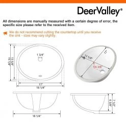 DEERVALLEY 18.31 in. Undermount Bathroom Sink in White Vitreous China -Bathroom Sinks Sales white deervalley undermount bathroom sinks dv 1u303 77 1000