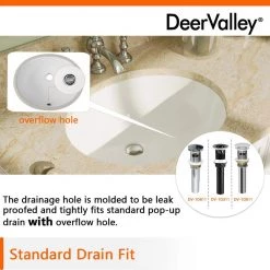 DEERVALLEY 18.31 in. Undermount Bathroom Sink in White Vitreous China -Bathroom Sinks Sales white deervalley undermount bathroom sinks dv 1u303 d4 1000