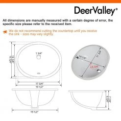 DEERVALLEY 19.49 in. Undermount Bathroom Sink in White Vitreous China -Bathroom Sinks Sales white deervalley undermount bathroom sinks dv 1u305 44 1000