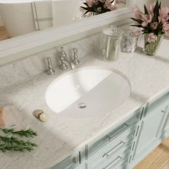 DEERVALLEY 19.49 in. Undermount Bathroom Sink in White Vitreous China -Bathroom Sinks Sales white deervalley undermount bathroom sinks dv 1u305 4f 1000