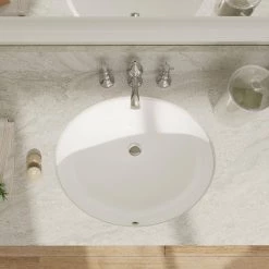 DEERVALLEY 19.49 in. Undermount Bathroom Sink in White Vitreous China -Bathroom Sinks Sales white deervalley undermount bathroom sinks dv 1u305 c3 1000