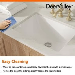 DEERVALLEY 17.91 in. Undercounter Bathroom Sink in White Vitreous China -Bathroom Sinks Sales white deervalley undermount bathroom sinks dv 1u306 31 1000