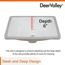 DEERVALLEY 17.91 in. Undercounter Bathroom Sink in White Vitreous China -Bathroom Sinks Sales white deervalley undermount bathroom sinks dv 1u306 76 1000