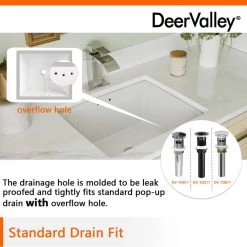 DEERVALLEY 15.75 in. Undercounter Bathroom Sink in White Vitreous China -Bathroom Sinks Sales white deervalley undermount bathroom sinks dv 1u307 d4 1000