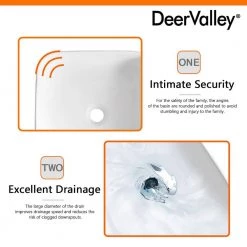 DEERVALLEY White Rectangular Bathroom Ceramic Vessel Sink Art Basin in White Not Included Facuet 22 DEERVALLEY White Rectangular Bathroom Ceramic Vessel Sink Art Basin in White Not Included Facuet -Bathroom Sinks Sales white deervalley vessel sinks dv 1v021 44 1000