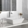DEERVALLEY Classic Ceramic Square Vessel Sink in White -Bathroom Sinks Sales white deervalley vessel sinks dv 1v022 64 1000