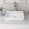 DEERVALLEY Classic Ceramic Rectangular Vessel Sink in White -Bathroom Sinks Sales white deervalley vessel sinks dv 1v032 64 1000