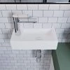 DEERVALLEY Ceramic Rectangular Wall Mounted Bathroom Sink in White -Bathroom Sinks Sales white deervalley wall mount sinks dv 1v081l 64 1000