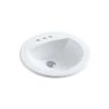 Unbranded Mercy 8 in. Drop-In Ceramic Circular Bath Sink with Overflow in Glossy White -Bathroom Sinks Sales white drop in bathroom sinks 240147 64 1000