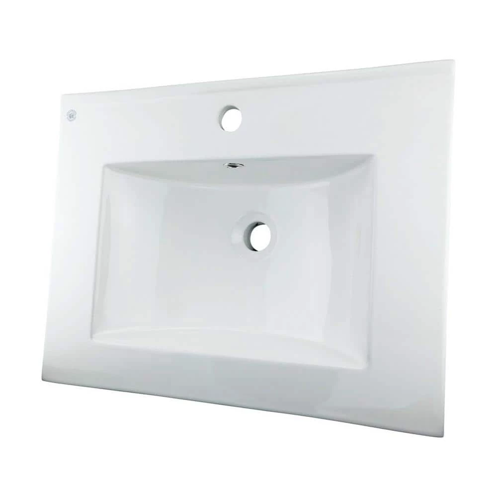 RENOVATORS SUPPLY MANUFACTURING Self-Rimming Square Drop-In Bathroom Sink in White Porcelain (Set of 2) 9 RENOVATORS SUPPLY MANUFACTURING Self-Rimming Square Drop-In Bathroom Sink in White Porcelain (Set of 2) - Image 7