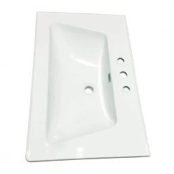 RENOVATORS SUPPLY MANUFACTURING Lydia 31-1/2 in. Square Drop-In Bathroom Sink in White with Overflow -Bathroom Sinks Sales white drop in bathroom sinks 41336 1f 1000