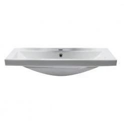 EAGO BH001 7.9 in. Drop in Sink Basin in White -Bathroom Sinks Sales white eago drop in bathroom sinks bh001 4f 1000