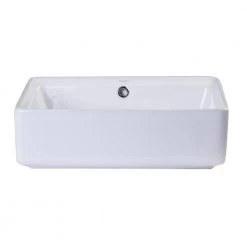 EAGO Rectangular Ceramic Vessel Sink in White with Overflow Cover -Bathroom Sinks Sales white eago vessel sinks ba131 fa 1000