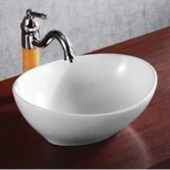 Elanti Oval Vessel Bathroom Sink in White -Bathroom Sinks Sales white elanti vessel sinks ec9838 31 1000