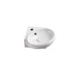 Elanti Wall-Mounted Corner Oval Compact Bathroom Sink in White -Bathroom Sinks Sales white elanti wall mount sinks 1103 64 1000