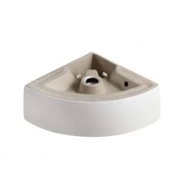 Elanti Wall-Mounted Corner Bathroom Sink in White -Bathroom Sinks Sales white elanti wall mount sinks ec9808 1f 1000