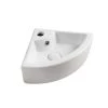 Elanti Wall-Mounted Corner Bathroom Sink in White -Bathroom Sinks Sales white elanti wall mount sinks ec9808 64 1000
