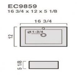 Elanti Wall-Mounted Rectangle Bathroom Sink in White -Bathroom Sinks Sales white elanti wall mount sinks ec9859 fa 1000
