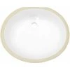 Unbranded 16-Gauge-Sinks 18.25 in. Undermount Bathroom Sink in White