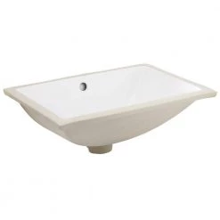 Unbranded 16-Gauge-Sinks 18.25 in. Undermount Bathroom Sink in White -Bathroom Sinks Sales white enamel glaze undermount bathroom sinks 16gs 20461 1f 1000