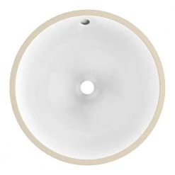 Unbranded 16-Gauge-Sinks 15.25 in. Undermount Bathroom Sink in White -Bathroom Sinks Sales white enamel glaze undermount bathroom sinks 16gs 20599 44 1000