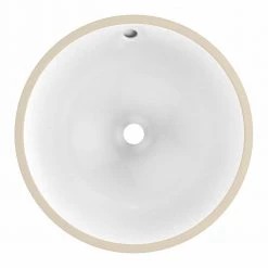 Unbranded 16-Gauge-Sinks 14.3 in. Undermount Bathroom Sink in White