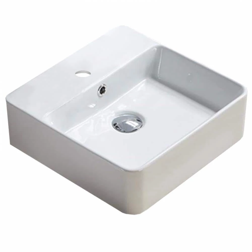 Unbranded 16-Gauge-Sinks Vessel Sink in White 3 Unbranded 16-Gauge-Sinks Vessel Sink in White