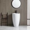 Eridanus 33 in. Tall Round Ceramic Pedestal Sink with Overflow and Pop-Up Drain -Bathroom Sinks Sales white eridanus pedestal sinks junxlp 091 64 1000