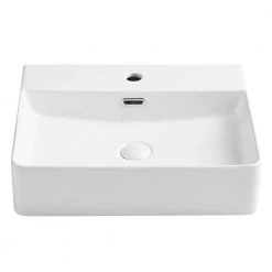 Eridanus Modern White 19 in. Vessel Sink in Ceramic Rectangular Bathroom Cloakroom Sink with Overflow 20 Eridanus Modern White 19 in. Vessel Sink in Ceramic Rectangular Bathroom Cloakroom Sink with Overflow -Bathroom Sinks Sales white eridanus vessel sinks junxlp 048 fa 1000