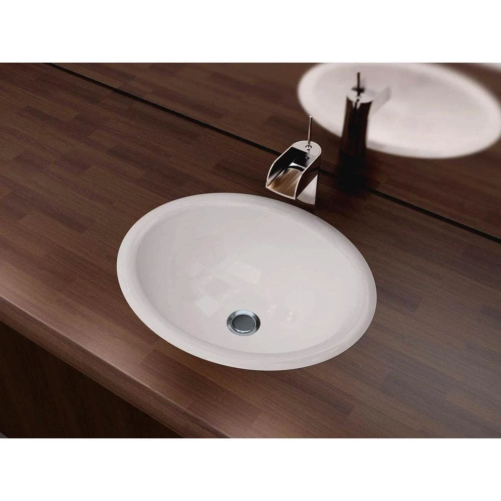 Filament Design Cantrio Oval Drop-In Bathroom Sink in White 4 Filament Design Cantrio Oval Drop-In Bathroom Sink in White - Image 2