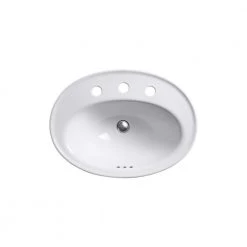 KOHLER Serif Ceramic Drop-In Bathroom Sink in White with Overflow Drain 20 KOHLER Serif Ceramic Drop-In Bathroom Sink in White with Overflow Drain -Bathroom Sinks Sales white finish kohler drop in bathroom sinks k 2075 8 0 a0 1000