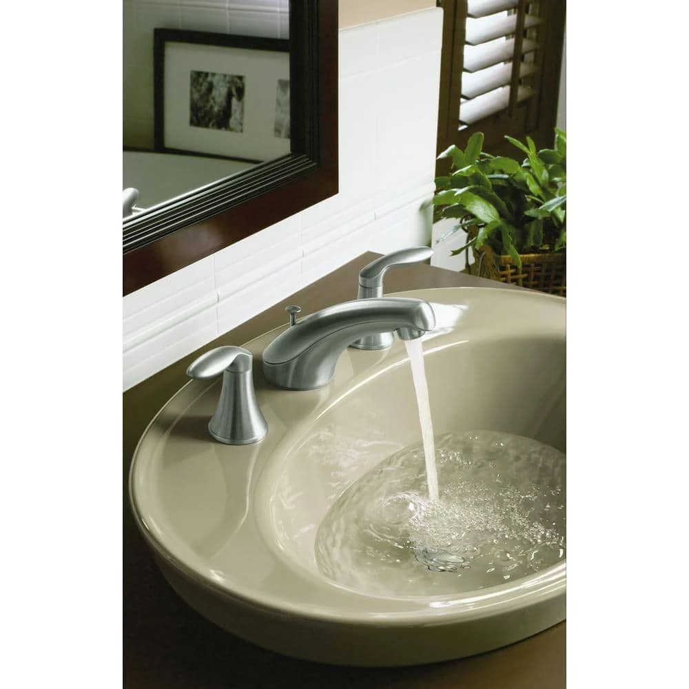 KOHLER Serif Ceramic Drop-In Bathroom Sink in White with Overflow Drain 10 KOHLER Serif Ceramic Drop-In Bathroom Sink in White with Overflow Drain - Image 8