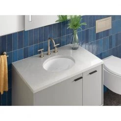 KOHLER Caxton 16-1/4 in. Oval Vitreous China Undermount Bathroom Sink in White with Overflow Drain 19 KOHLER Caxton 16-1/4 in. Oval Vitreous China Undermount Bathroom Sink in White with Overflow Drain -Bathroom Sinks Sales white finish kohler undermount bathroom sinks k 2209 0 77 1000