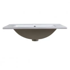 Fresca Torino 24 in. Drop-In Ceramic Bathroom Sink in White with Integrated Bowl -Bathroom Sinks Sales white fresca drop in bathroom sinks fvs6224wh 1f 1000