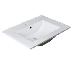 Fresca Torino 24 in. Drop-In Ceramic Bathroom Sink in White with Integrated Bowl -Bathroom Sinks Sales white fresca drop in bathroom sinks fvs6224wh 4f 1000