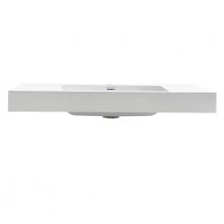 Fresca Mezzo 40 in. Drop-In Acrylic Bathroom Sink in White with Integrated Bowl -Bathroom Sinks Sales white fresca drop in bathroom sinks fvs8010wh 1f 1000