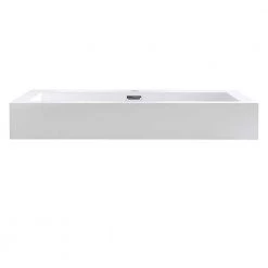 Fresca Livello 30 in. Drop-In Acrylic Bathroom Sink in White with Integrated Bowl -Bathroom Sinks Sales white fresca drop in bathroom sinks fvs8030wh 1f 1000