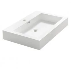 Fresca Livello 30 in. Drop-In Acrylic Bathroom Sink in White with Integrated Bowl -Bathroom Sinks Sales white fresca drop in bathroom sinks fvs8030wh 4f 1000
