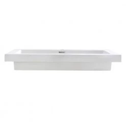Fresca Medio 32 in. Drop-In Acrylic Bathroom Sink in White with Integrated Bowl -Bathroom Sinks Sales white fresca drop in bathroom sinks fvs8080wh 1f 1000