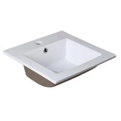 Fresca Allier 16 in. Drop-In Ceramic Bathroom Sink in White with Integrated Bowl -Bathroom Sinks Sales white fresca drop in bathroom sinks fvs8118wh 4f 1000