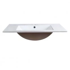 Fresca Allier 30 in. Drop-In Ceramic Bathroom Sink in White with Integrated Bowl -Bathroom Sinks Sales white fresca drop in bathroom sinks fvs8130wh 1f 1000