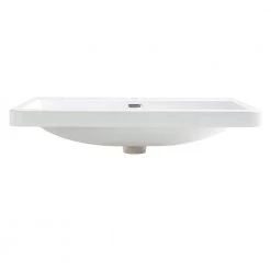 Fresca Milano 32 in. Drop-In Acrylic Bathroom Sink in White with Integrated Bowl -Bathroom Sinks Sales white fresca drop in bathroom sinks fvs8532wh 1f 1000