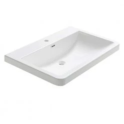 Fresca Milano 32 in. Drop-In Acrylic Bathroom Sink in White with Integrated Bowl -Bathroom Sinks Sales white fresca drop in bathroom sinks fvs8532wh 4f 1000