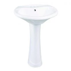 Glacier Bay Shelburne 20 in. Pedestal Sink Basin in White -Bathroom Sinks Sales white glacier bay pedestal sinks f 300 4w c3 1000