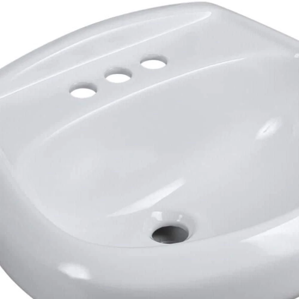 Glacier Bay Petite Aragon 8-3/8 in. Pedestal Sink Basin in White 5 Glacier Bay Petite Aragon 8-3/8 in. Pedestal Sink Basin in White - Image 3