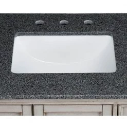 Glacier Bay Rectangle Undermounted Bathroom Sink in White -Bathroom Sinks Sales white glacier bay undermount bathroom sinks 14 027 w 31 1000