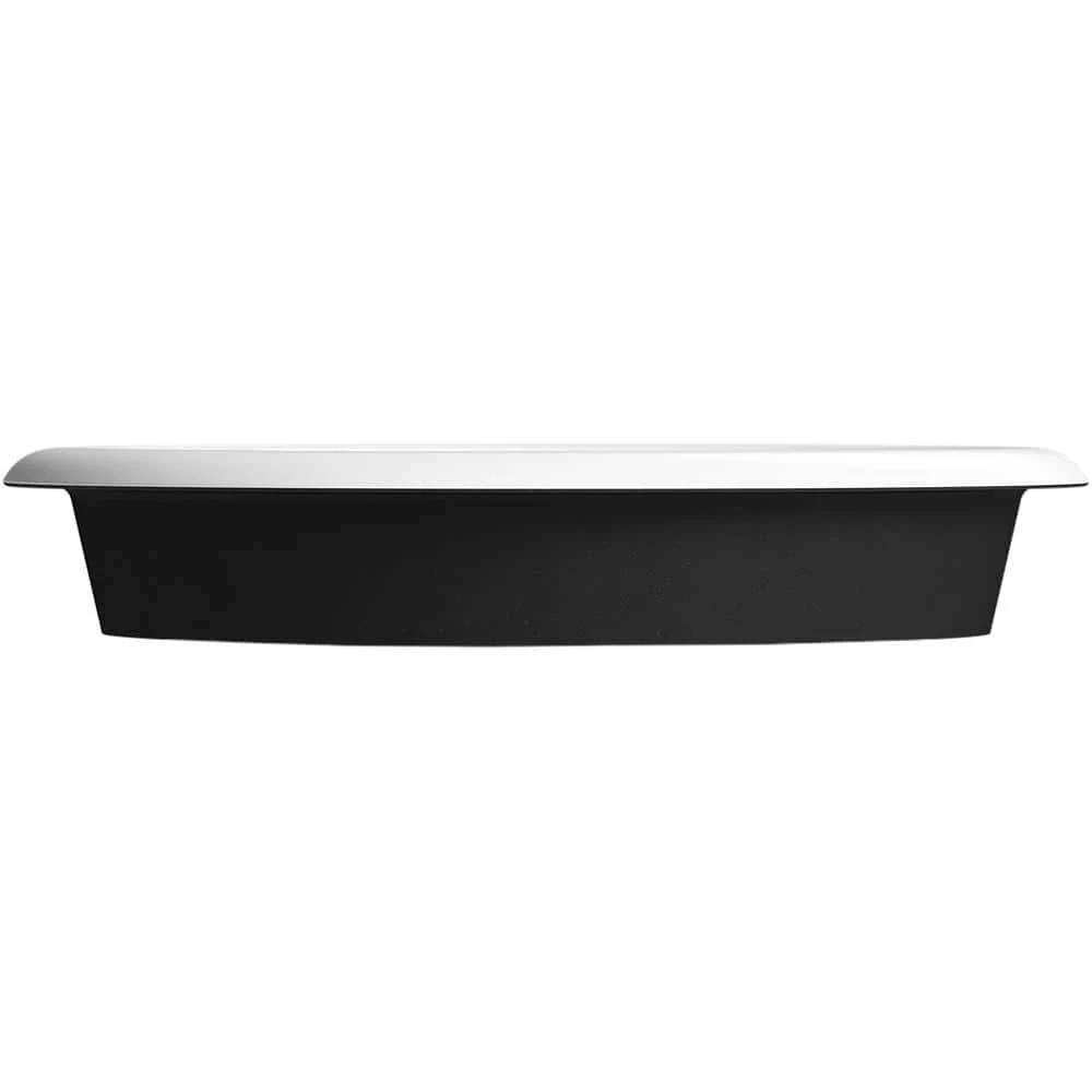 Iron Plains Round Vessel/Drop-In/Under-Mount Cast Iron Bathroom Sink in White with Iron Black Painted Underside 4 Iron Plains Round Vessel/Drop-In/Under-Mount Cast Iron Bathroom Sink in White with Iron Black Painted Underside - Image 2