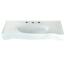 Kingston Brass Imperial 36 in. Pedestal Sink Basin in White