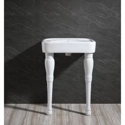 Kingston Brass Robert 26 in. Pedestal Console Sink Basin in White -Bathroom Sinks Sales white kingston brass console sinks hvpb2268b fa 1000