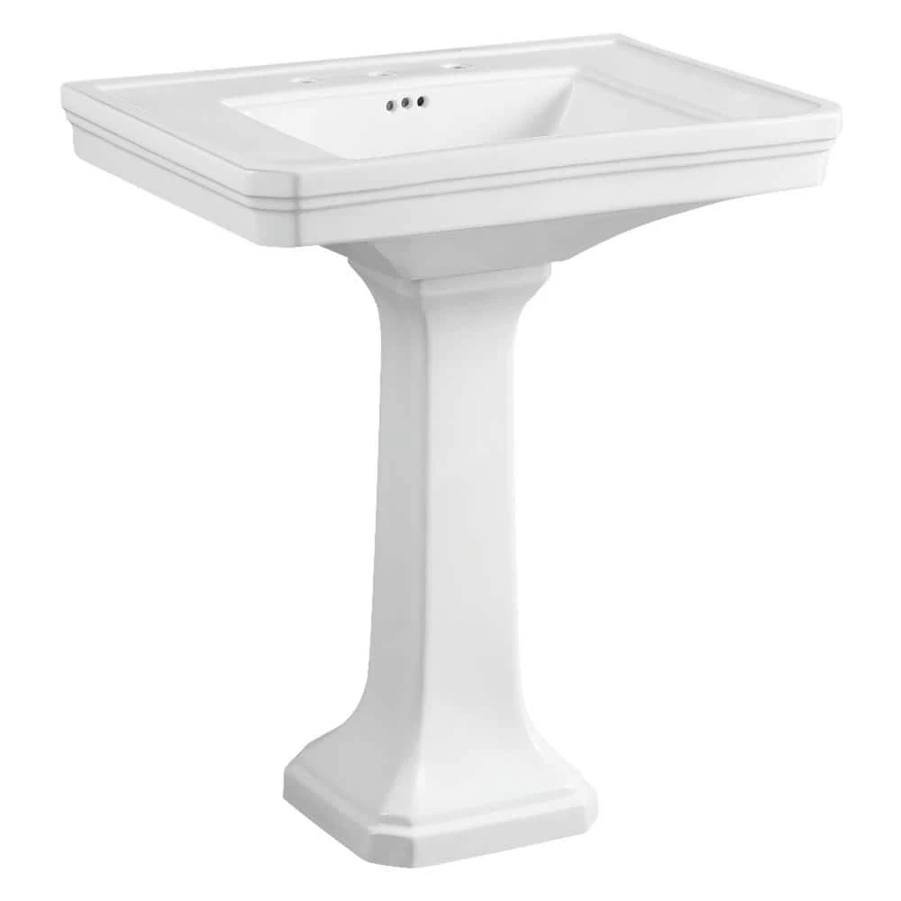 Kingston Brass Victorian Pedestal Combo Bathroom Sink in White with 8 in. Widespread 3 Kingston Brass Victorian Pedestal Combo Bathroom Sink in White with 8 in. Widespread